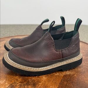 Georgia Giant Shoes Toddler Boys 8M Romeo Brown Leather Slip-On Work Farm Little